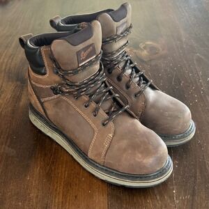 Danner Steel Yard 6" Work Boots Mens 11 EE Brown Steel Toe Leather Workwear
